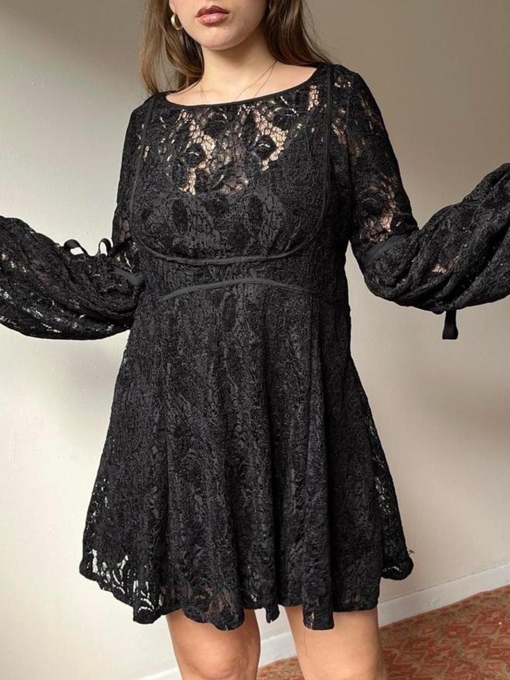 Black Lace Free People Dress